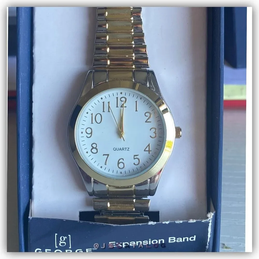 New Quartz Unisex Gold & Silver Plated Watch